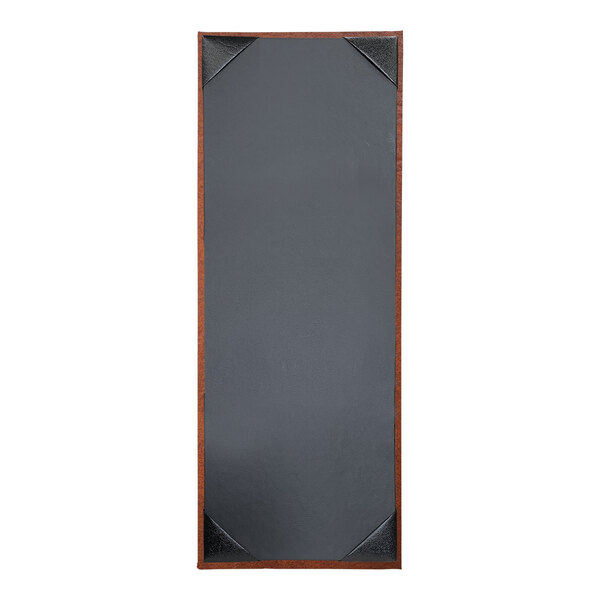 A rectangular blackboard with a wooden frame.