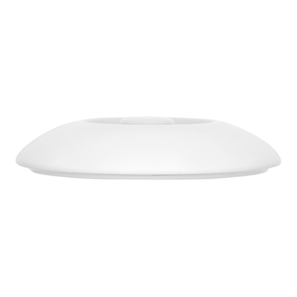 A Bauscher bright white round porcelain casserole lid.