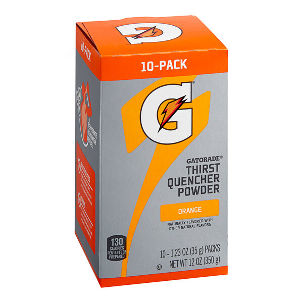 Gatorade Thirst Quencher Orange Sports Drink Powder Single Serve Stick