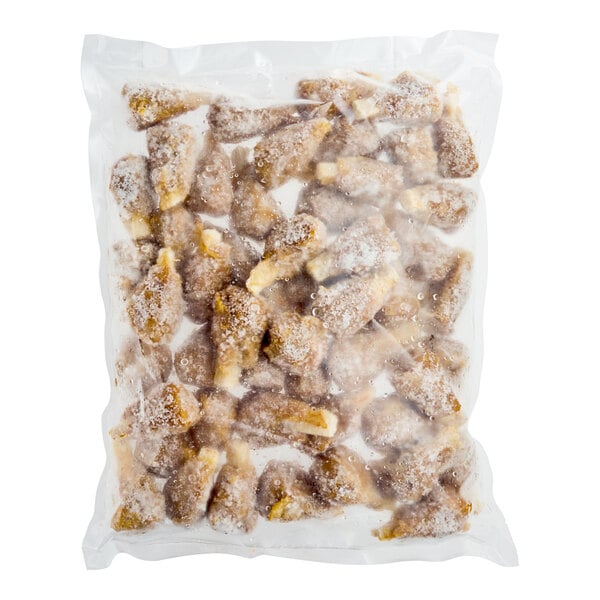A bag of Beleaf frozen vegan chicken wing drumsticks.