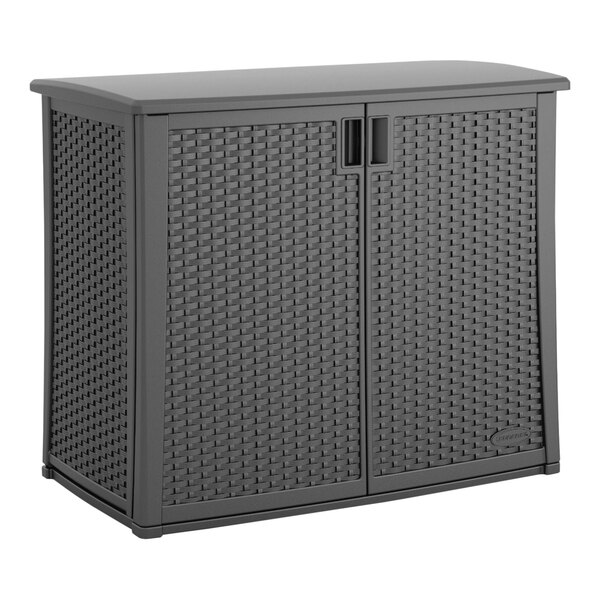 Suncast 97 Gallon Cool Gray Outdoor Patio Storage BMOC4100CG