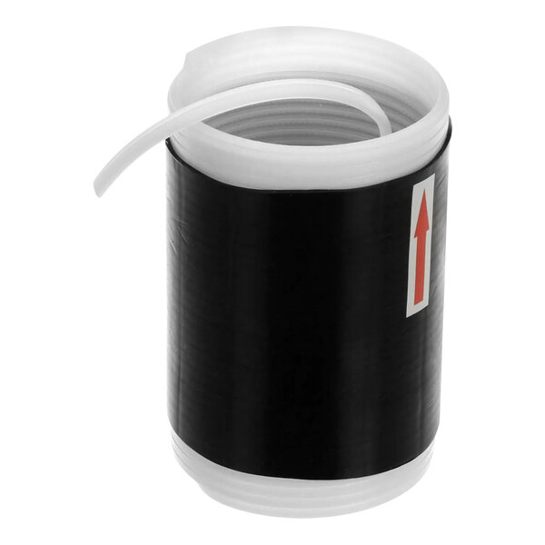 A black and white container with a white Garland Silicone Tubing inside.