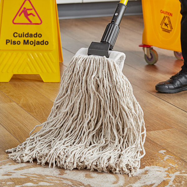 Lavex 32 oz. Natural Cotton Cut-End Mop Head with 5