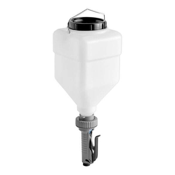 Asept 5 Liter Hanging Bottle Condiment Pump Dispenser with Adjustable Portion Control Handle