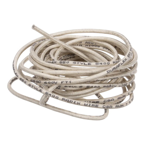 A coil of white AccuTemp high temperature wire.
