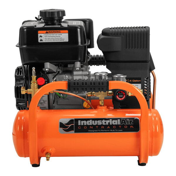 Industrial Air Contractor 4 Gallon Portable Oil-Free Steel Gas-Powered Single-Stage Pontoon Air Compressor CTA6590412 - 6.5 hp