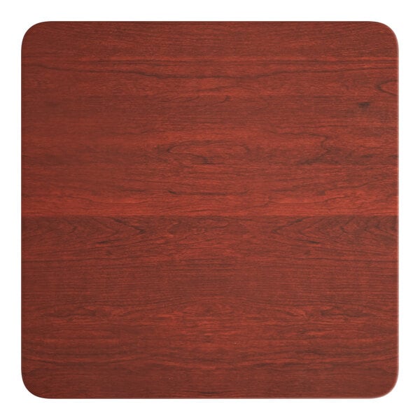 Lancaster Table & Seating Square Thermo-Formed MDF Table Top with Red Mahogany Finish