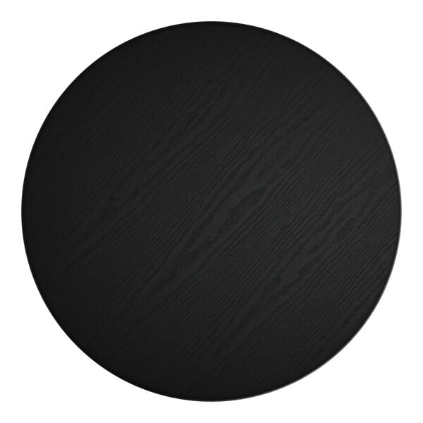 Lancaster Table & Seating 36" Round Thermo-Formed MDF Table Top with Black Wood Finish