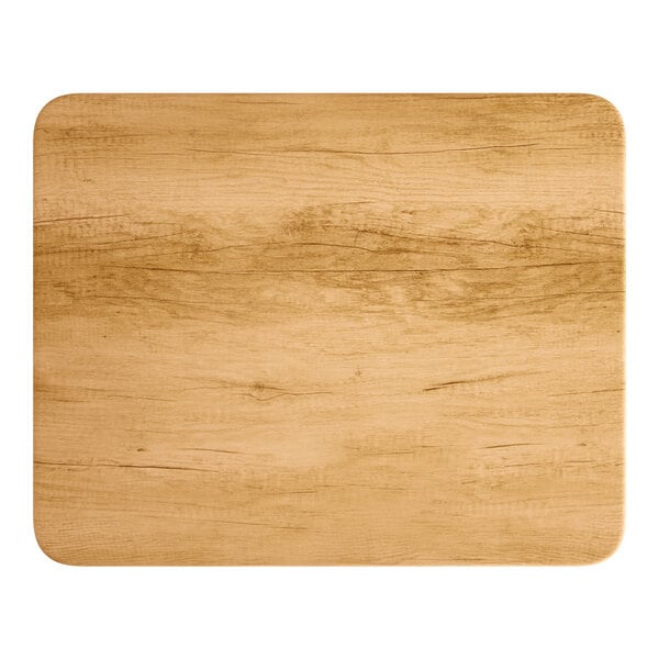 Lancaster Table & Seating Rectangular Thermo-Formed MDF Table Top with Maple Finish