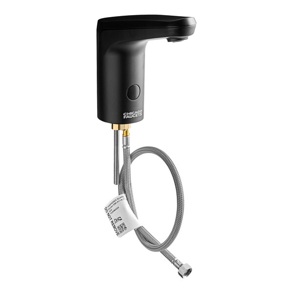 Chicago Faucets E80A11A11ABMBT ETronic 80 Matte Black 0.5 GPM DeckMounted Touchless Faucet