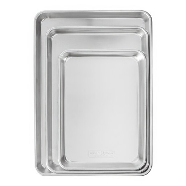 Nordic Ware Naturals 3-Piece 20 Gauge Wire in Rim Aluminum Bun / Sheet Pan Set 43174