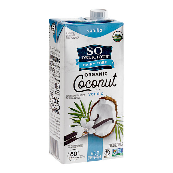 So Delicious Organic Vanilla Coconut Milk 32 fl. oz. 12/Case