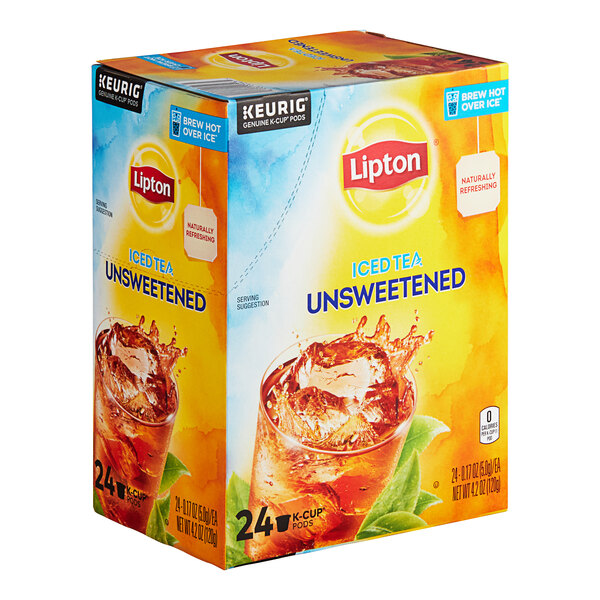 Lipton Unsweetened Iced Tea Single Serve Keurig® KCup® Pods 24/Box