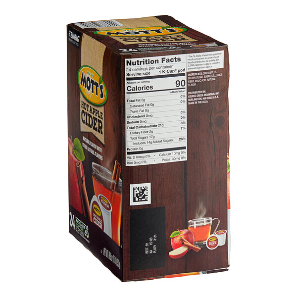 Mott's Hot Apple Cider Single Serve Keurig® KCup® Pods 24/Box