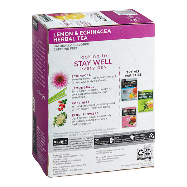 Bigelow Benefits Lemon and Echinacea Herbal Tea Single Serve Keurig® K