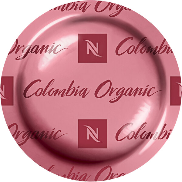 A box of Nespresso Professional Colombia Organic single serve coffee capsules.