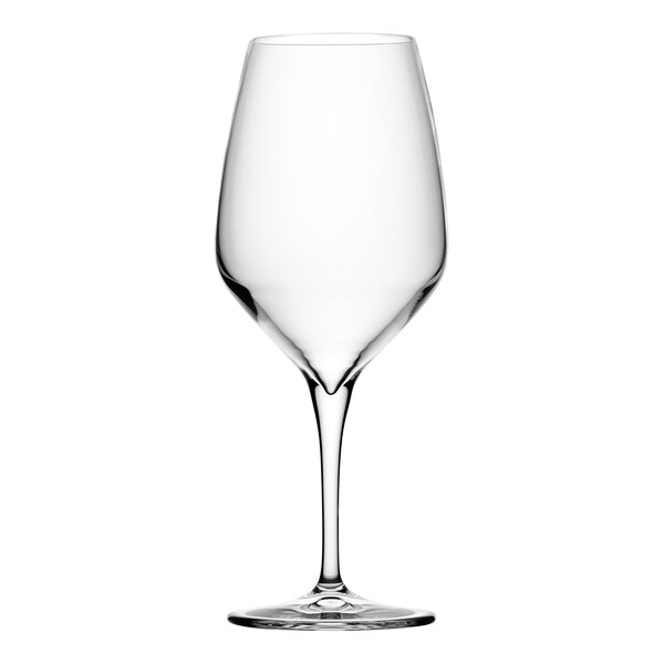 A case of 24 clear Pasabahce Napa wine glasses with stems.