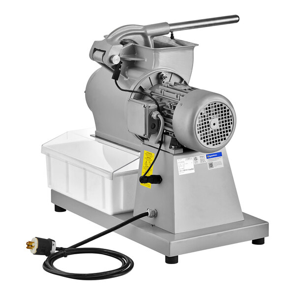 An Estella electric hard cheese grater with a white plastic container.