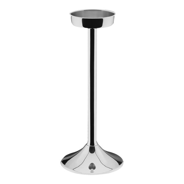 A silver WMF wine/champagne cooler stand with a round base.