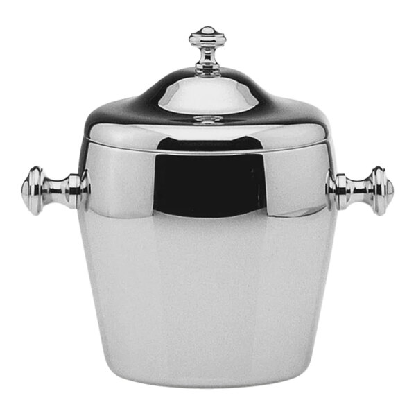 Hepp by BauscherHepp Excellent 5 13/16" x 7 1/2" Stainless Steel Double Wall Ice Bucket with Lid 60.5497.0000