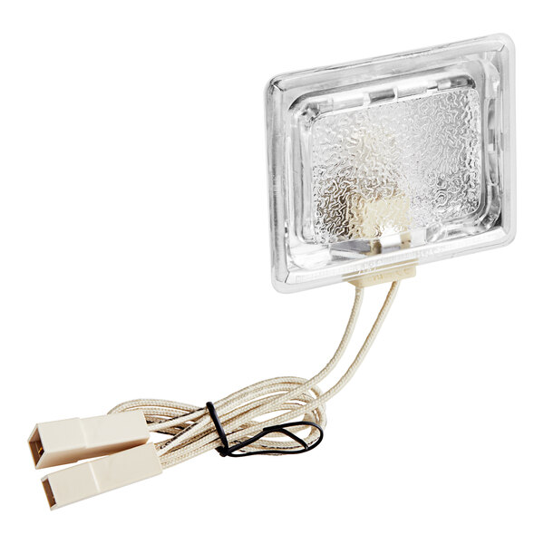 A Solwave oven cavity lamp with a cord and white light.