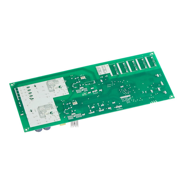 The Solwave 180OPCTRLPNL main control panel, a green circuit board with several white and gray chips.