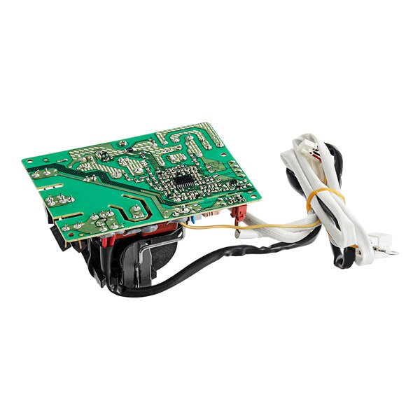 A Solwave 180OPINVTR inverter with a green circuit board and wires.