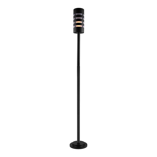 A black Canarm Tayla outdoor light post on a white background.