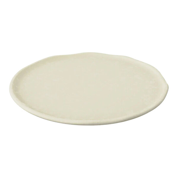 A white Dalebrook melamine plate with a small rim.