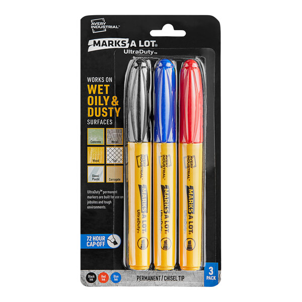Avery® Marks-A-Lot UltraDuty Multi-Colored Chisel Tip Industrial ...