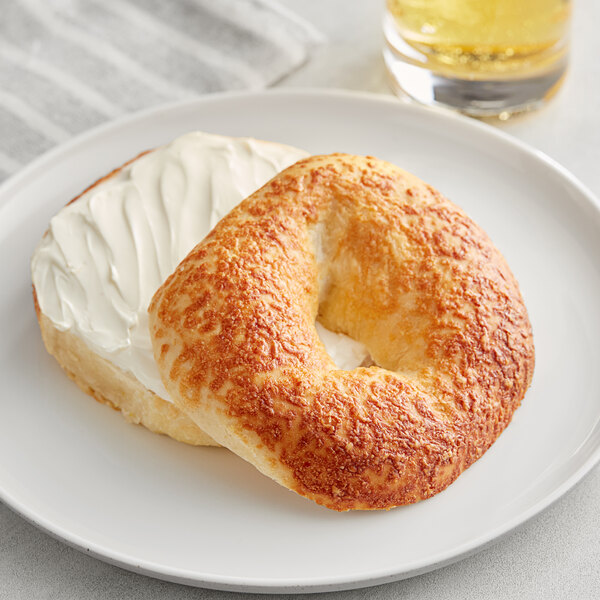Just Bagels Authentic New York PreSliced Asiago Bagel 4 oz. 48/Case
