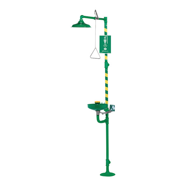 Haws Axion MSR 8320CRP Green Emergency Shower with Eye / Face Wash Station
