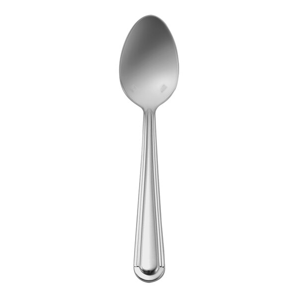 A silver Sant' Andrea Verdi stainless steel teaspoon with a handle.