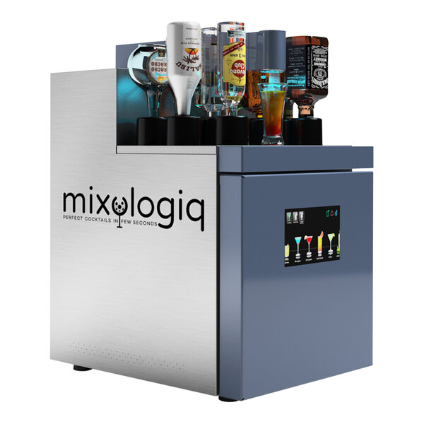 Mixologiq 860001222432 Mixo Two 20-Bottle Gray Cocktail Machine - 110-240V