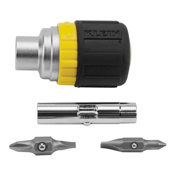 Klein Tools 6in1 MultiBit Ratcheting Stubby Screwdriver 32593