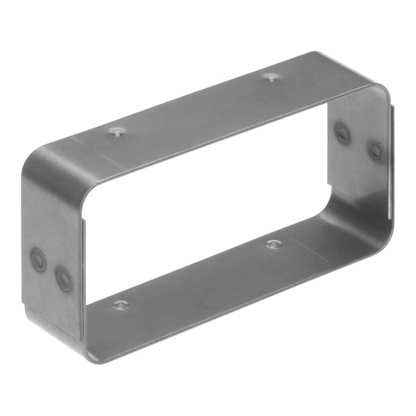 A metal AccuTemp grease spout extension frame with two holes on the side.