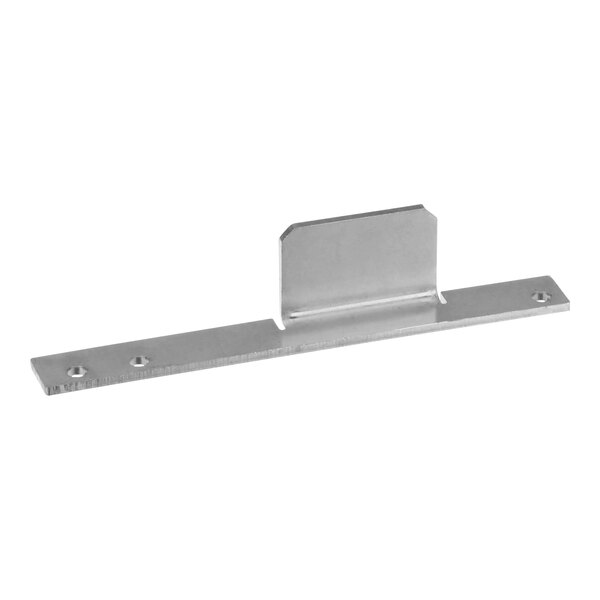 A stainless steel metal plate for an AccuTemp door latch.