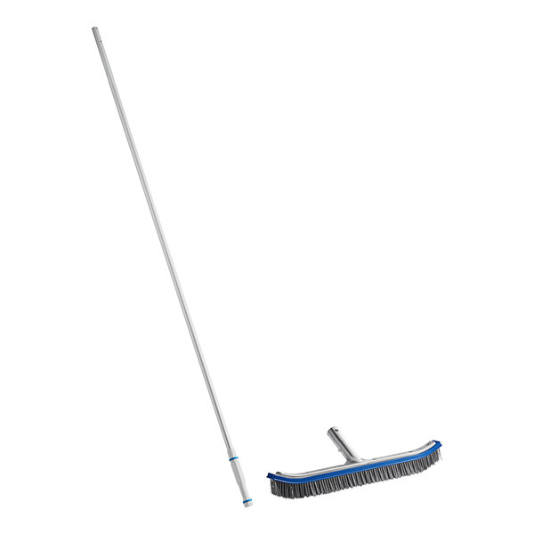 Kemp USA 8' to 16' 2-Way Telescoping Swimming Pool Brush with Stainless Steel Bristles 896PLBRSS16K
