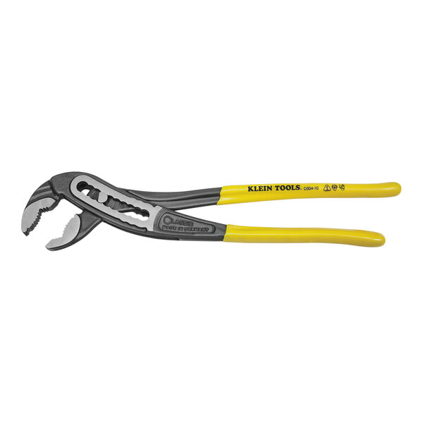 Klein Tools Klaw 12" Classic Pump Pliers with yellow handles.