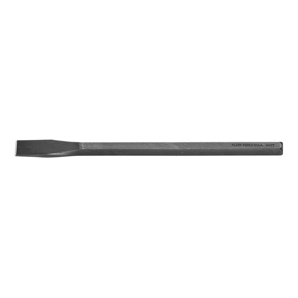 A black metal Klein Tools 12" Cold Chisel with a long handle.