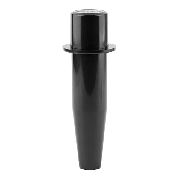 A black plastic pusher with a cap on top.