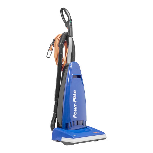 Powr-Flite Rigel Pro PV100-W14-U 14" Single Motor Bagged Upright Vacuum with On-Board Tools and HEPA Filtration - 120V, 1,200W
