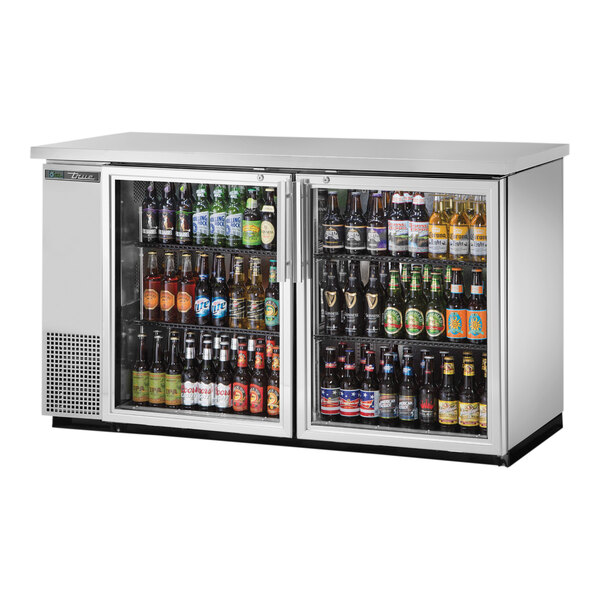 True TBB2460GSHCLD 61 1/8" Stainless Steel Swing Glass Door Back