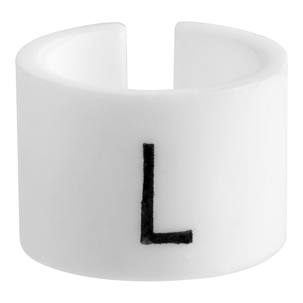A white ring with the number 1/2 on it.