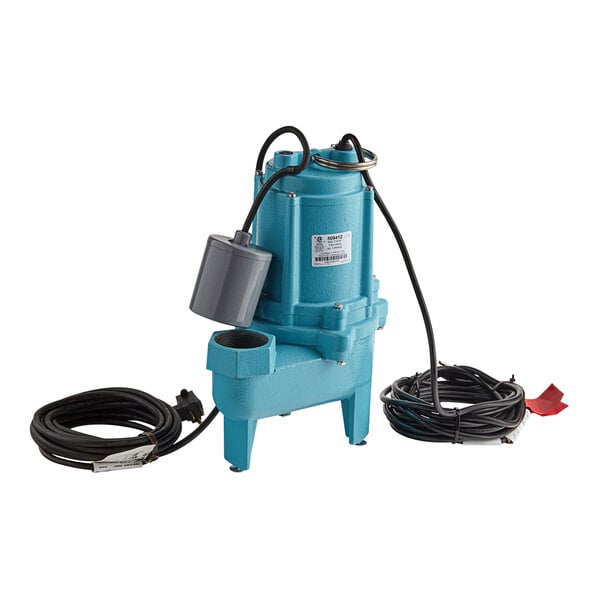 Little Giant 9SC Series 509412 - 9SC-CIA-RF 1 1/2" Automatic Sewage Pump with Piggyback Mechanical Float Switch - 115V, 1 Phase, 870W
