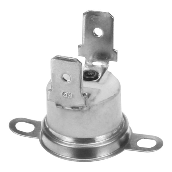 A metal Garland Hi Limit Thermostat with two holes.