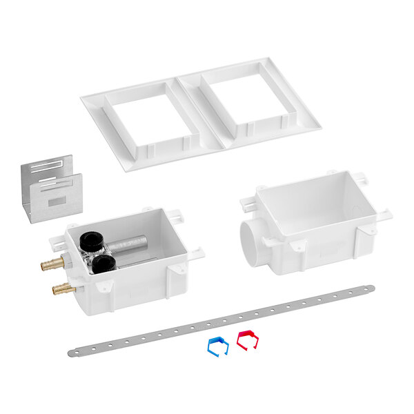 Sioux Chief 696-G2313XF OxBox Washing Machine Outlet Box with MiniRester Water Hammer Arrester - 1/2" PEX Crimp Connection