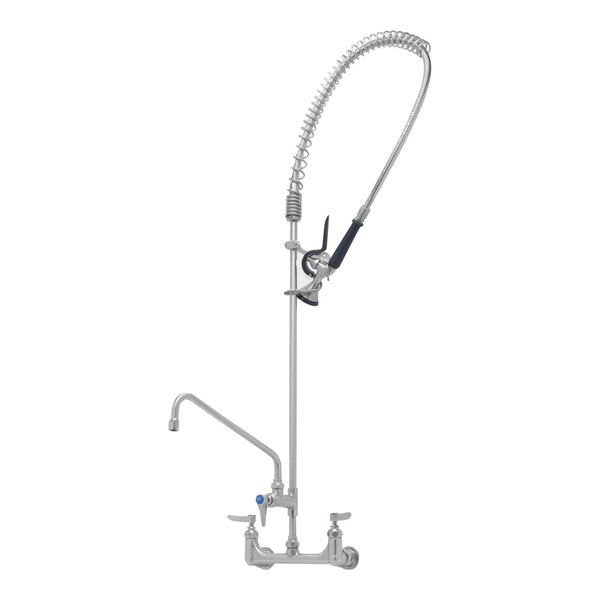 Eversteel by T&S S-0133-A14-BY Deck Mount Mixing Faucet with 14" Swing Nozzle and Pre-Rinse Unit with 1.15 GPM New-Style Spray Valve