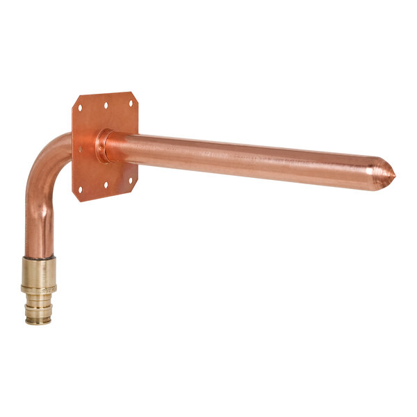 Pack Of 10) EFIELD Barb Crimp Pex Copper Stub Out Elbow With Wall Flange, 1/2"-8 Inch Length