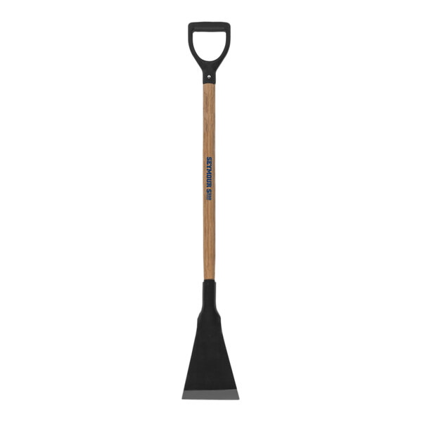 A Seymour Midwest SuperScraper with a wooden handle and black grip.